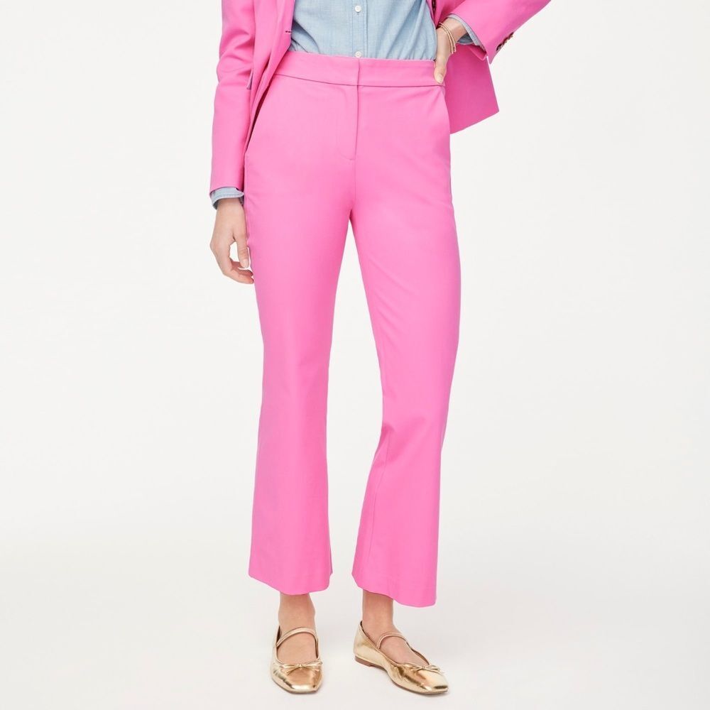 011- bo899 size 0 J.Crew Kallie straight-leg pant in bright pink